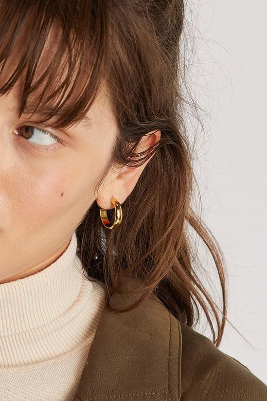 Accessorize Gold-Plated Small Chunky Hoops 2