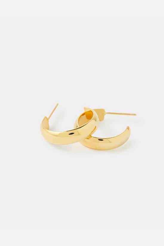 Accessorize Gold-Plated Small Chunky Hoops 3