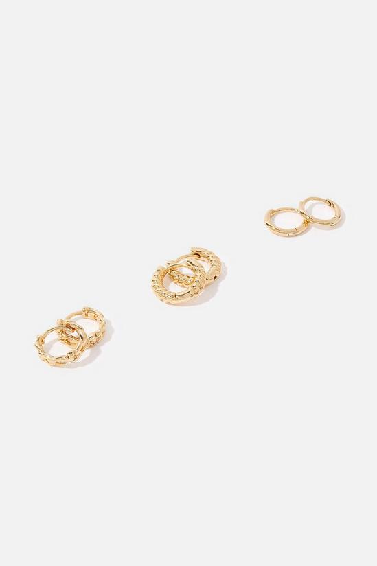 Accessorize Gold-Plated Mixed Size Hoop Pack 1