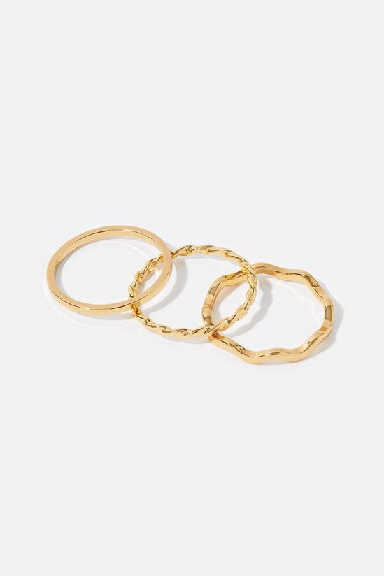 Accessorize Gold-Plated Slim Ring Set 1