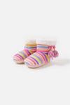 Angels by Accessorize Stripe Knit Slipper Boots thumbnail 4