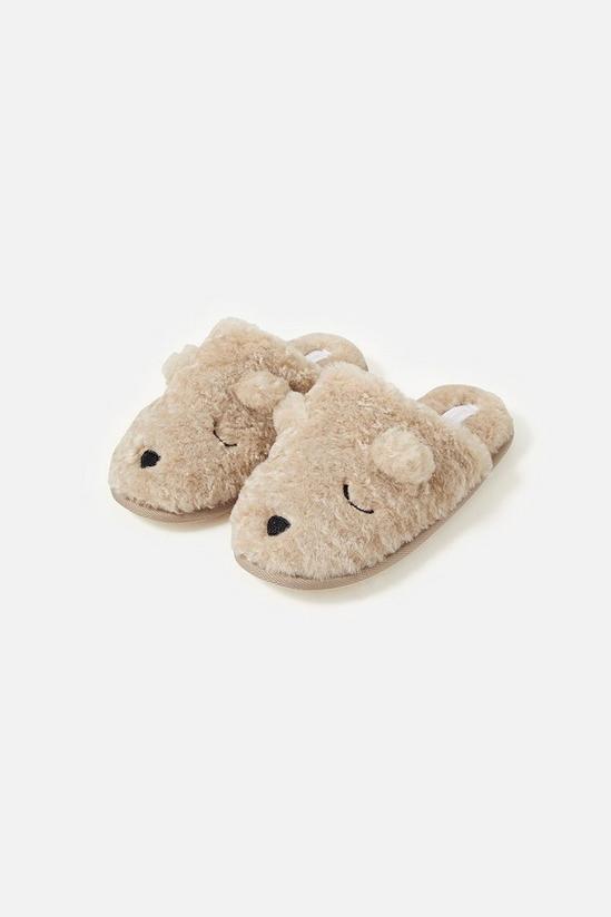 Accessorize Teddy Bear Fluffy Slippers 2