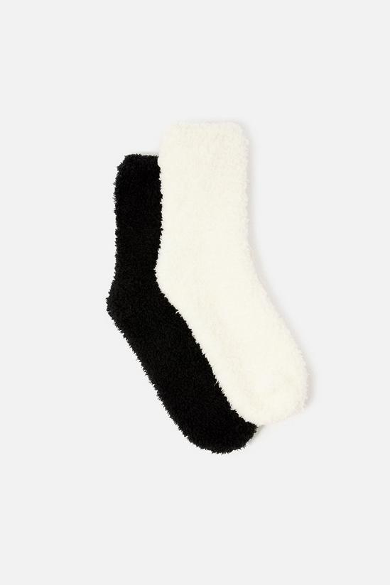 Accessorize Fluffy Borg Ankle Sock Twinset 1