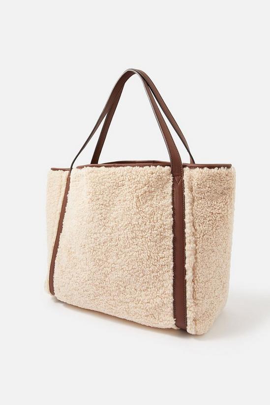 Accessorize Faux Shearling Slouch Bag 4