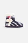 Accessorize Nautical Stripe Knitted Slipper Boots thumbnail 1