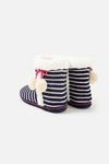 Accessorize Nautical Stripe Knitted Slipper Boots thumbnail 3