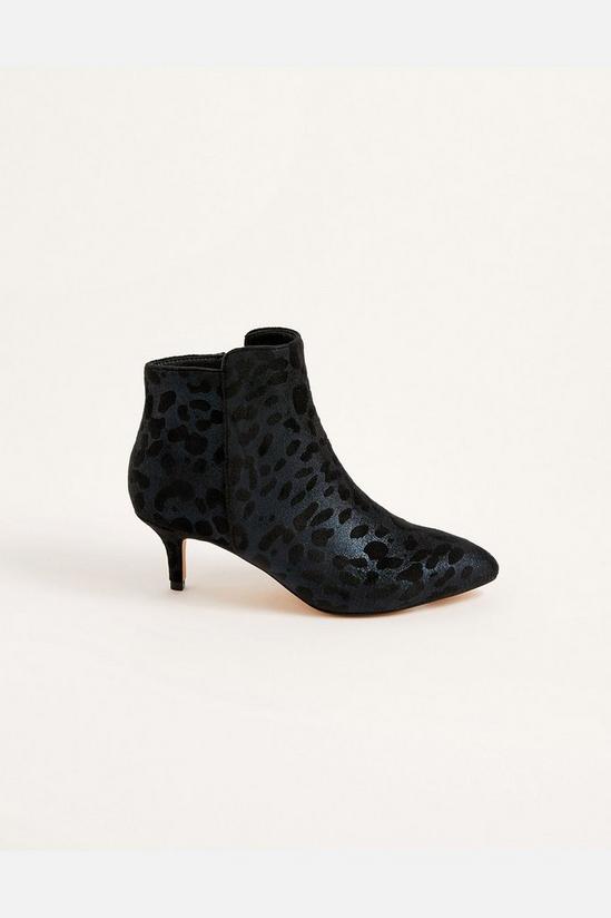 Monsoon Leopard Print Heeled Ankle Boots 1