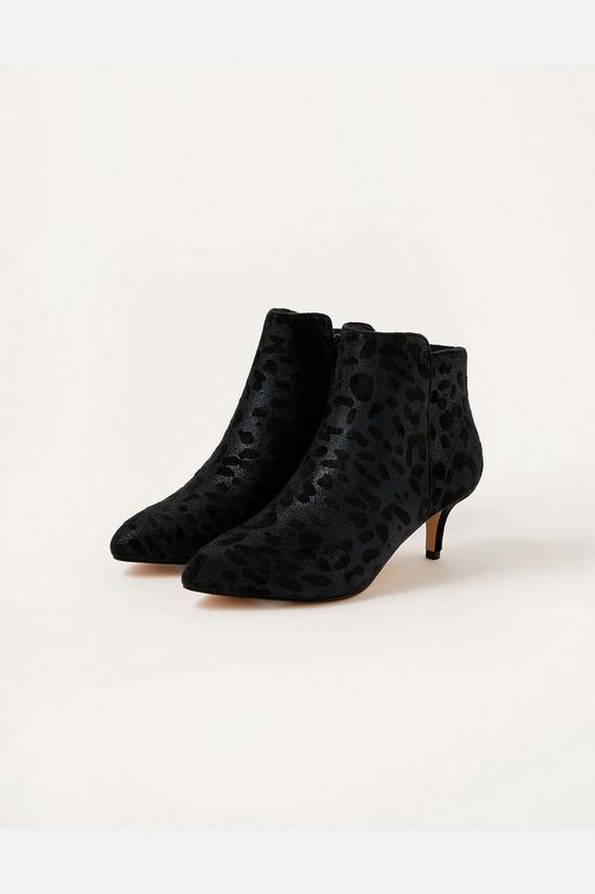 Monsoon Leopard Print Heeled Ankle Boots 2