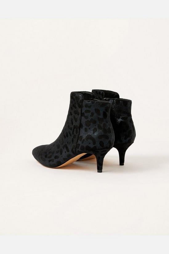Monsoon Leopard Print Heeled Ankle Boots 3