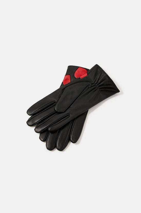 Accessorize Love Heart Leather Gloves 3