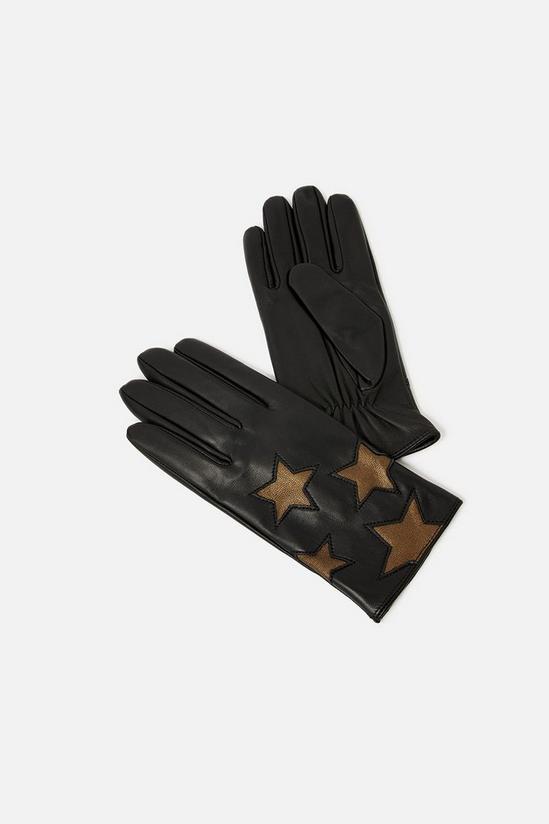 Accessorize Star Leather Gloves 1