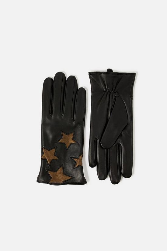 Accessorize Star Leather Gloves 2