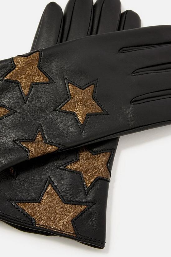 Accessorize Star Leather Gloves 3