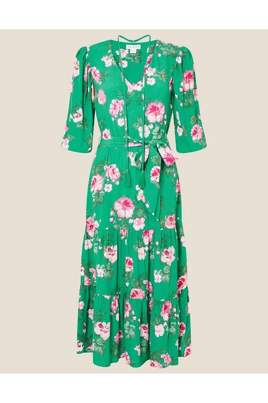 Monsoon 'Alexis' Floral Tiered Midi Dress 4