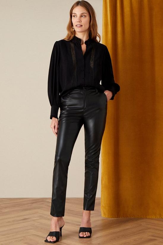 Monsoon 'Penny' Faux Leather Trousers 3