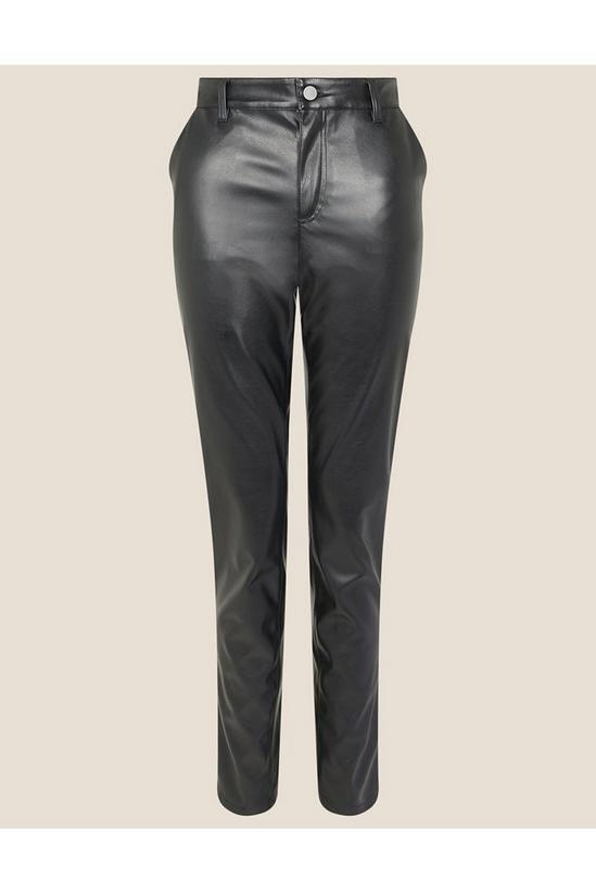 Monsoon 'Penny' Faux Leather Trousers 4