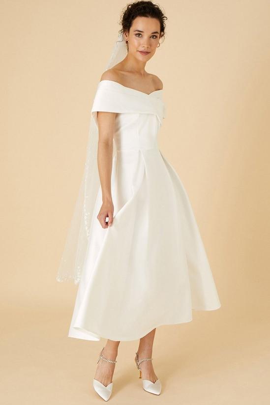 Monsoon 'Miranda' Bardot Bridal Midi Dress 1