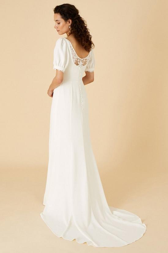 Monsoon 'Sabrina' Lace Wrap Crepe Bridal Dress 3