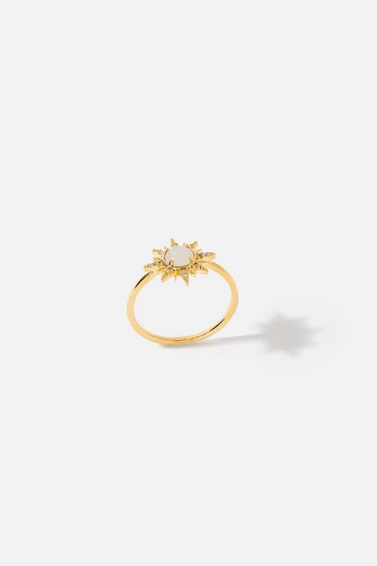 Accessorize Gold-Plated Opal Starburst Ring 1