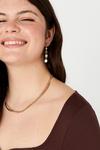 Accessorize Eclectic Stone Pearl Drop Earrings thumbnail 2
