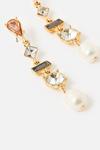 Accessorize Eclectic Stone Pearl Drop Earrings thumbnail 3