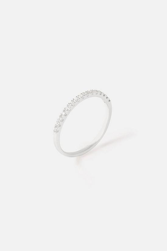 Accessorize Sterling Silver Crystal Eternity Ring 1