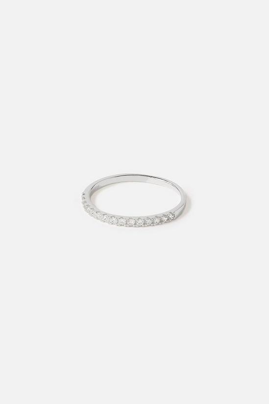 Accessorize Sterling Silver Crystal Eternity Ring 2