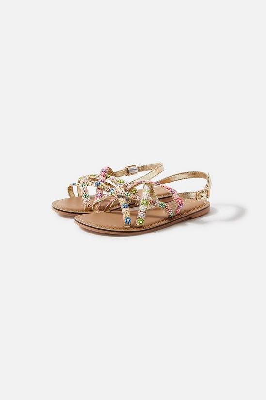 Angels by Accessorize Beaded Flower Crossover Sandals 2
