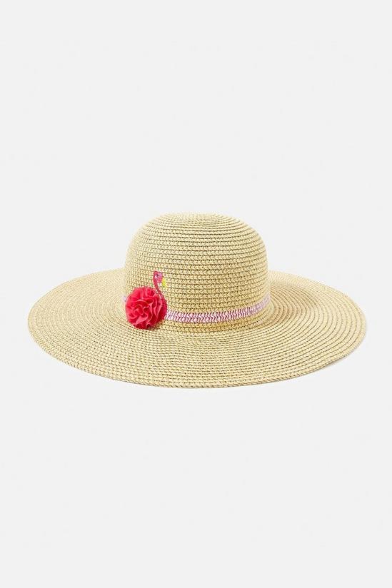 Angels by Accessorize Girls Flamingo Floppy Hat 1