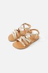 Angels by Accessorize Girls Leather Plaited Strappy Sandals thumbnail 2