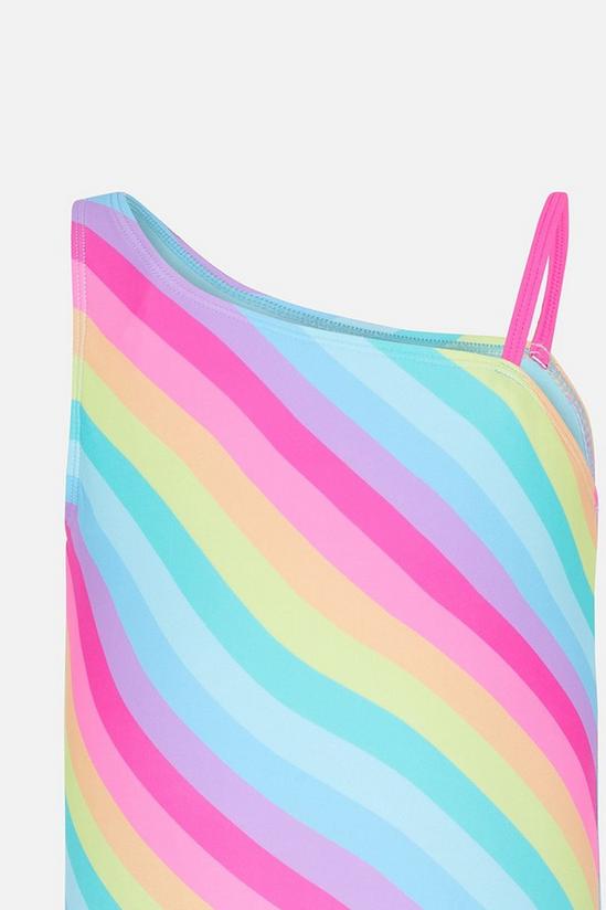 Accessorize Girls Rainbow Stripe Swimsuit 2