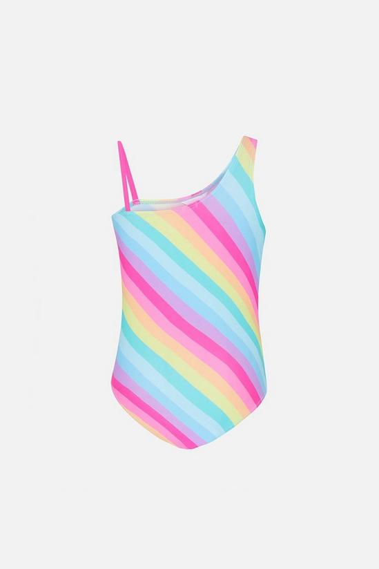 Accessorize Girls Rainbow Stripe Swimsuit 3