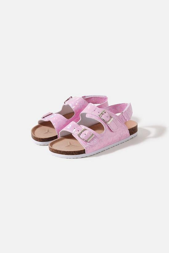 Angels by Accessorize Holographic Double Buckle Sandals 2