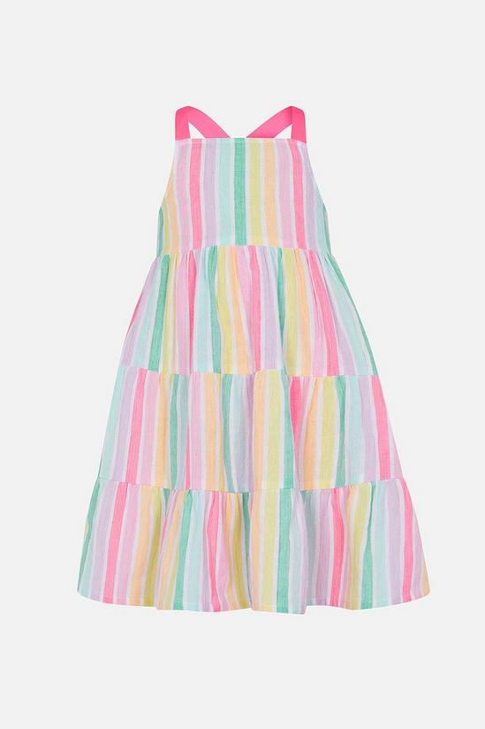 Angels by Accessorize Rainbow Stripe Tiered Dress 1