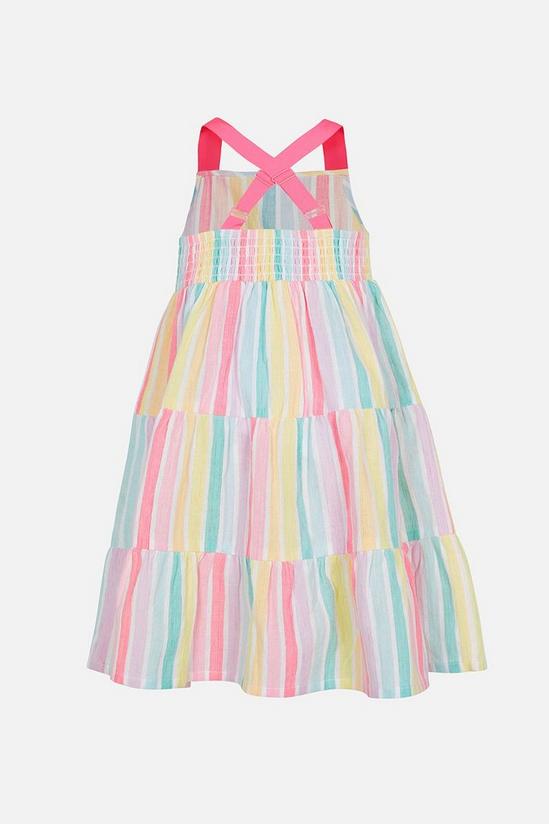 Angels by Accessorize Rainbow Stripe Tiered Dress 3