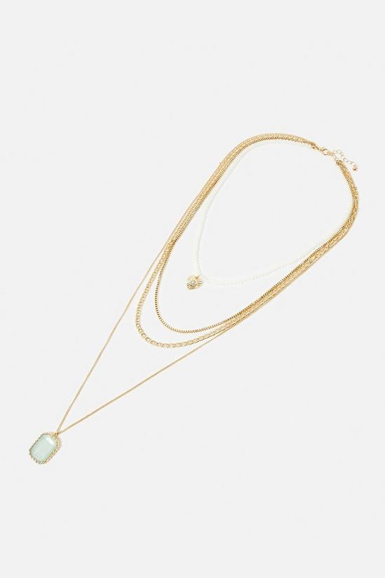 Accessorize Romantic Ramble Pearl Bead Multirow Necklace 1