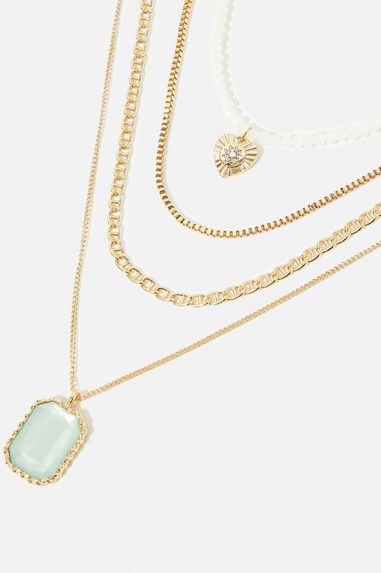 Accessorize Romantic Ramble Pearl Bead Multirow Necklace 2