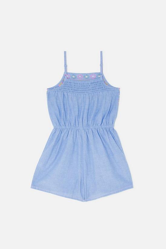 Angels by Accessorize Chambray Embroidered Playsuit 3