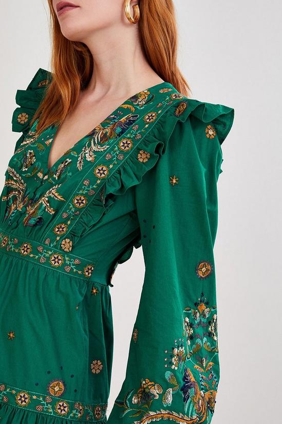 Monsoon 'Gianna' Embroidered Poplin Short Dress 2