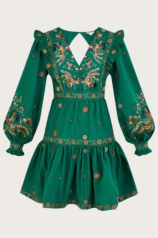 Monsoon 'Gianna' Embroidered Poplin Short Dress 4