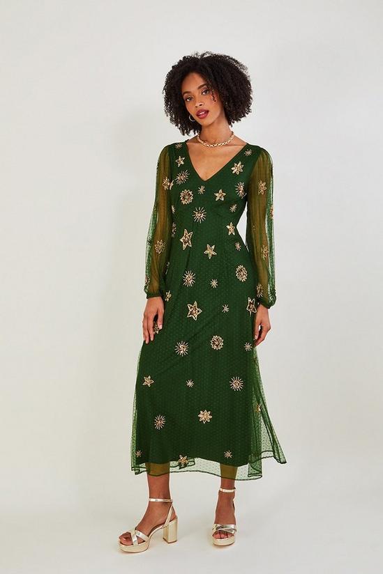 Monsoon 'Vanessa' Star Sequin Midi Dress 1