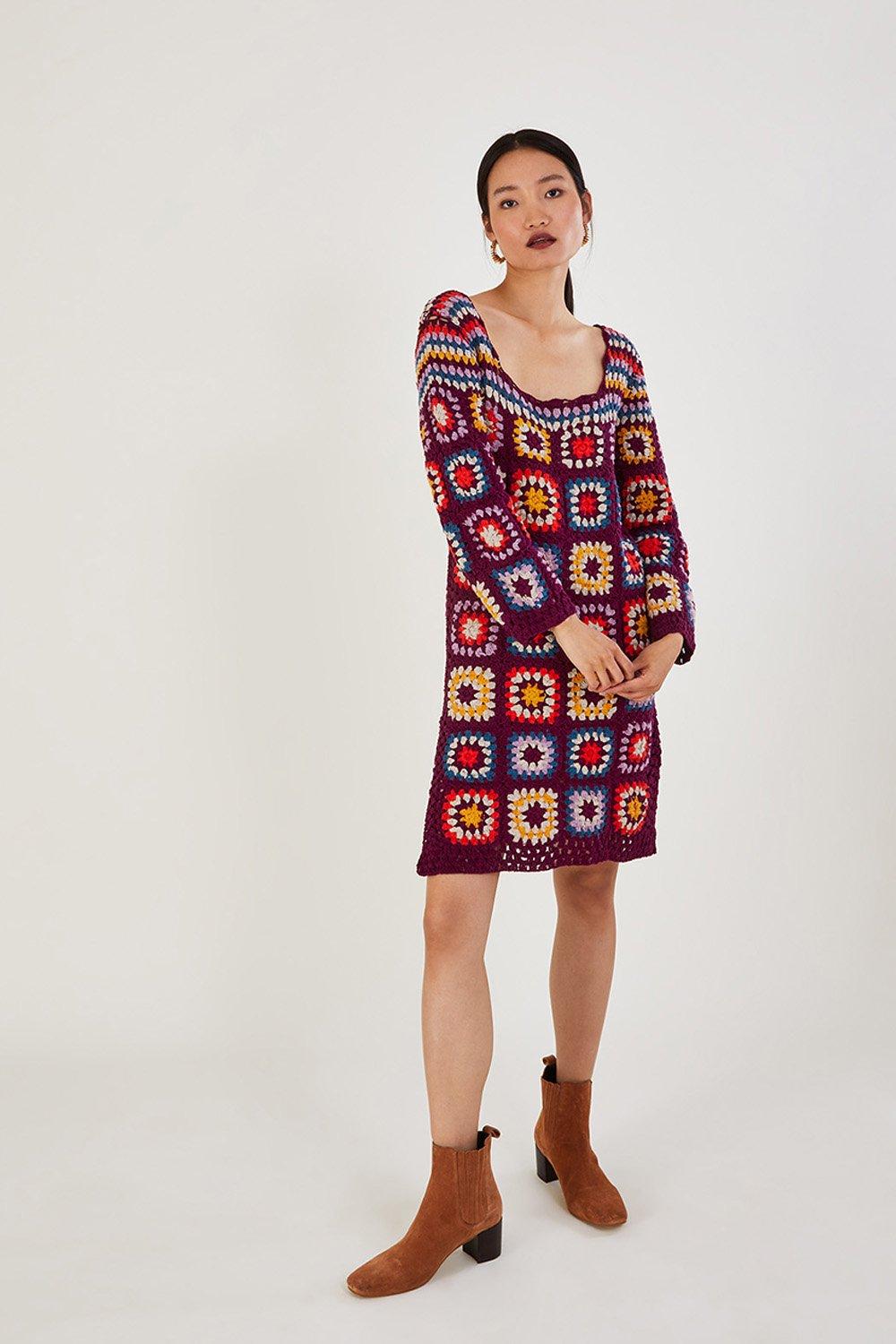 Hand Crochet Patchwork Dress