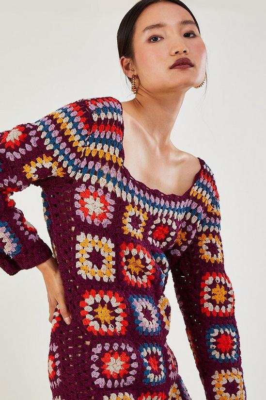 Monsoon Hand Crochet Patchwork Dress 2