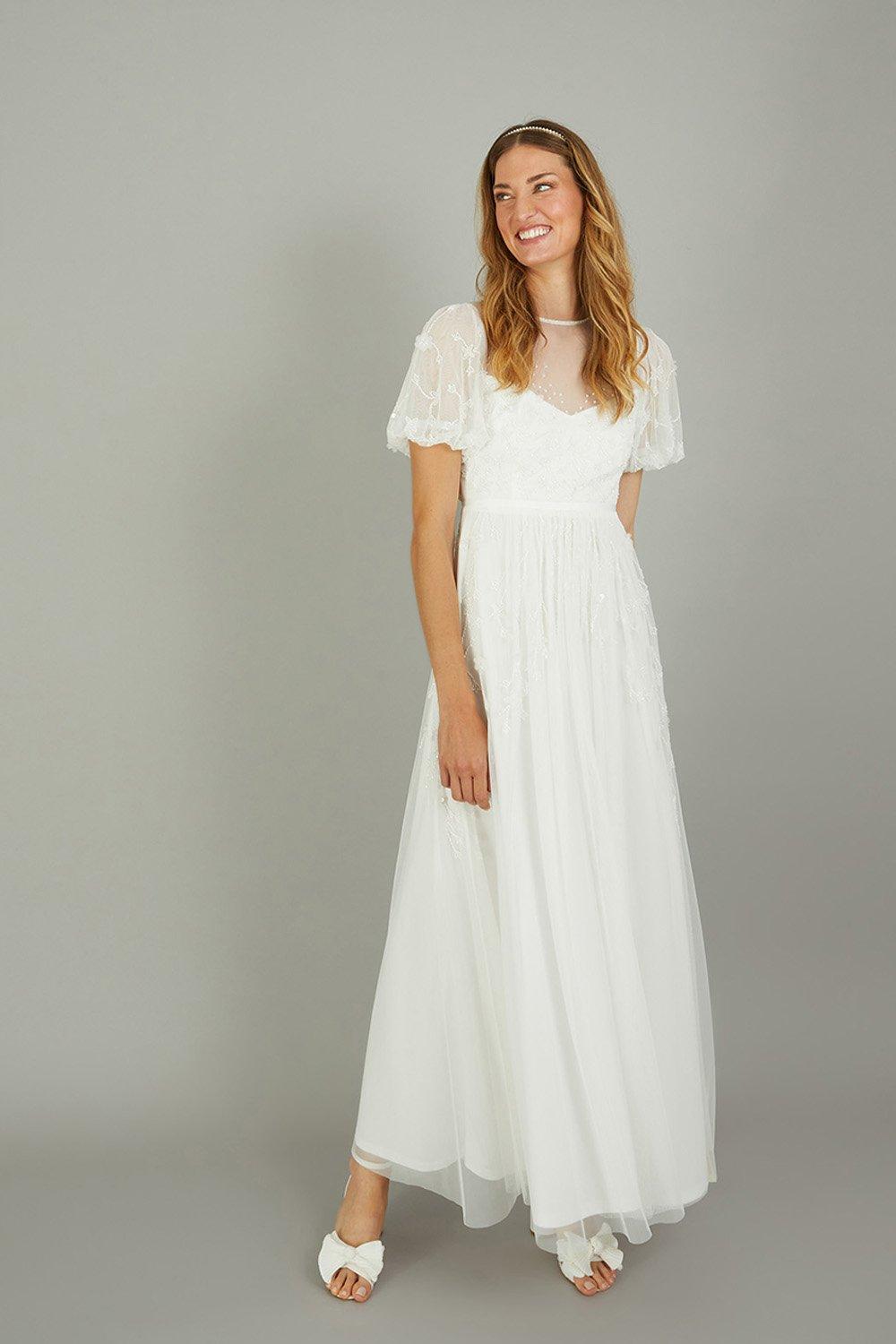 'Celina' Embellished Bridal Maxi Dress