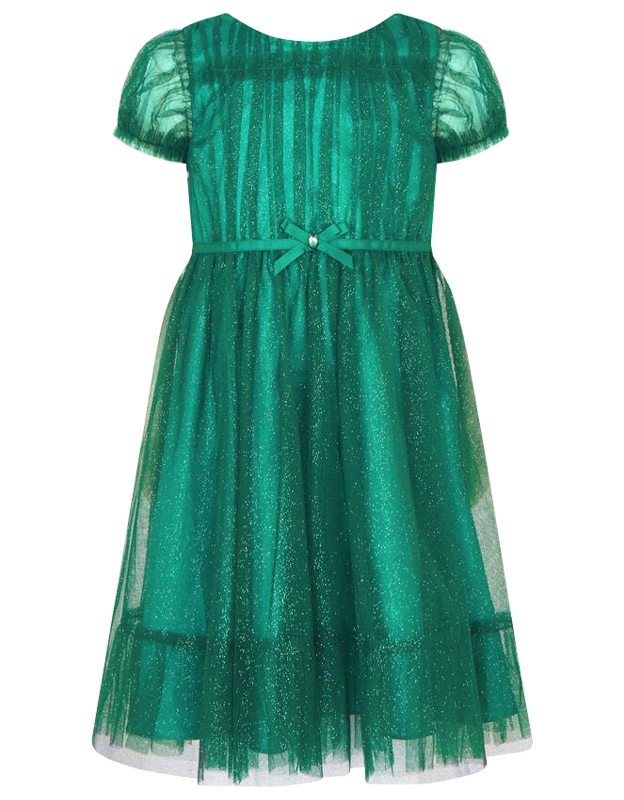 Isla Glitter Green Dress