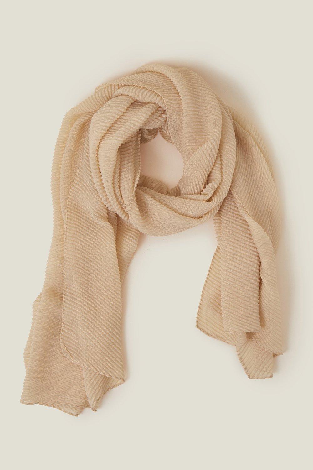 Escape To Comfort Embellished Scarf In Cream • Impressions Online