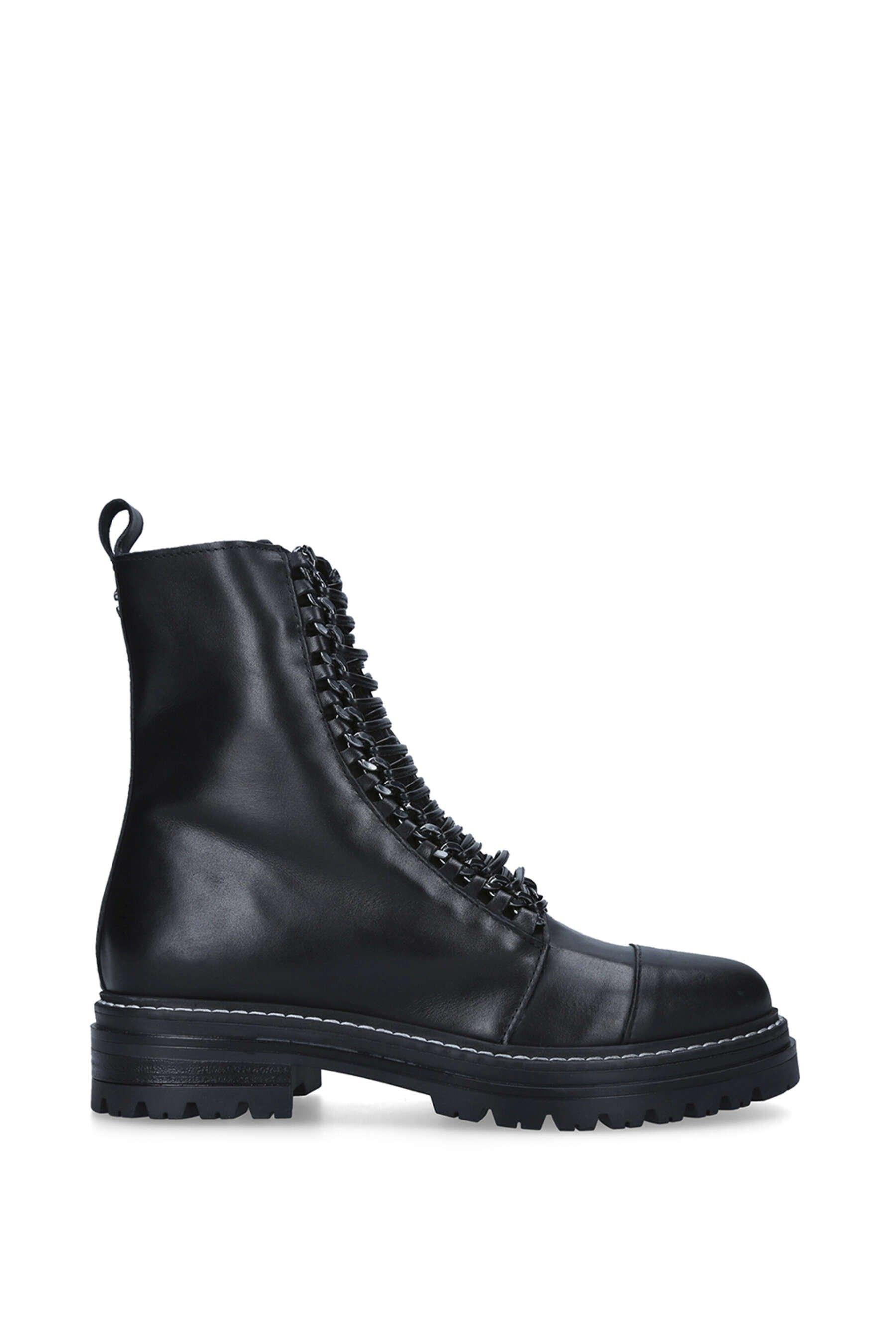 'sultry chain' leather boots