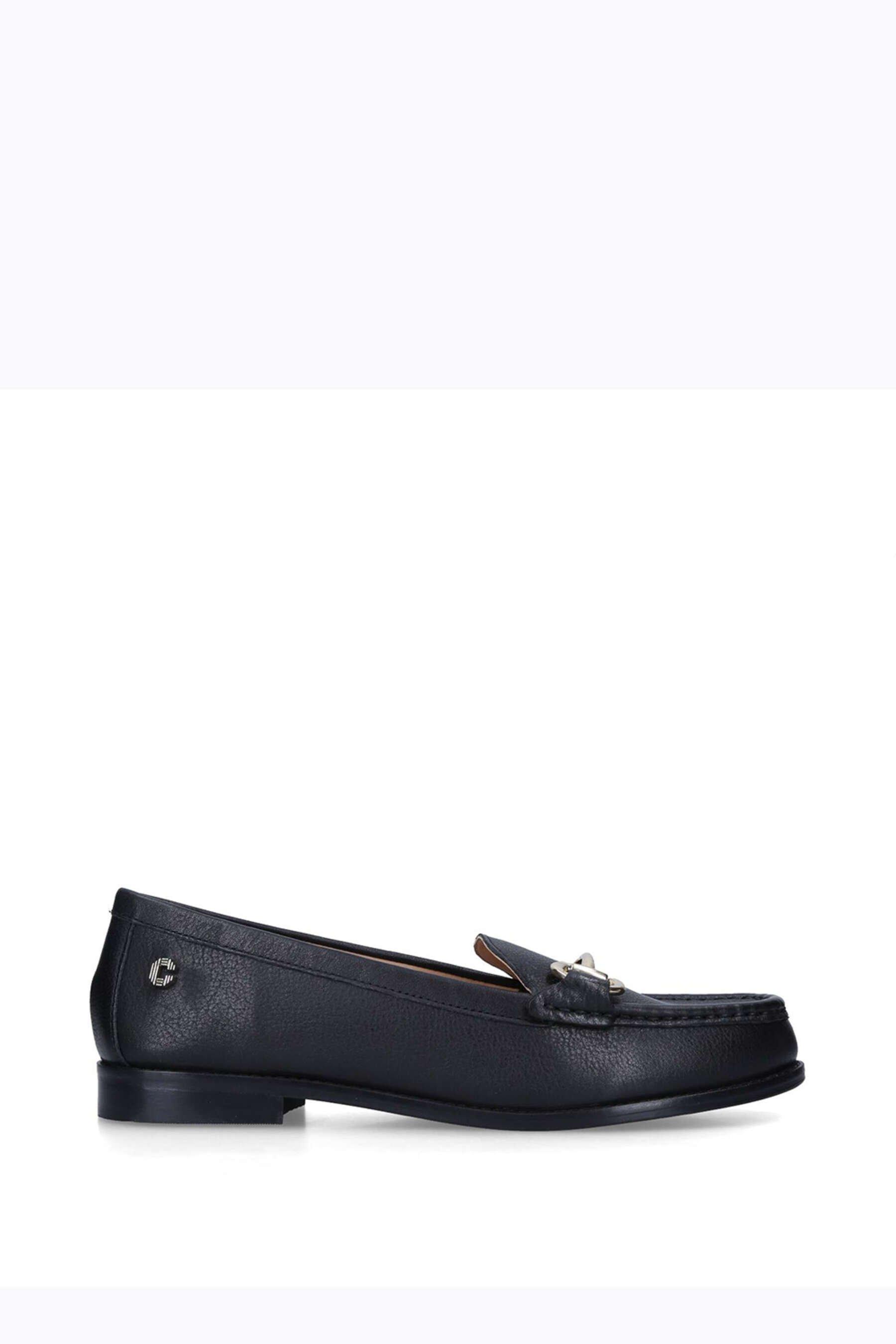 'snap' leather flats