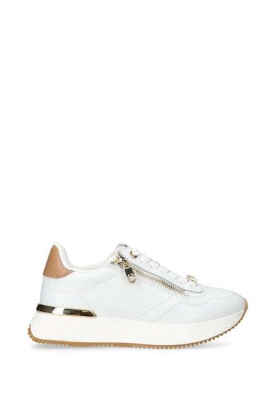 'Flare Zip' Leather Trainers