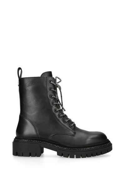 'Dazzle Lace Up' Leather Boots